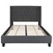 Merrick Lane Chenoa Upholstered Platform Bed with Button Tufted Headboard